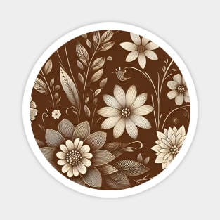 White Flowers Magnet